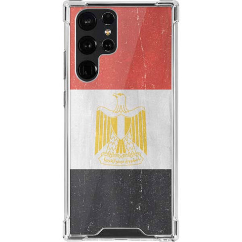 Egyptian Flag Distressed Galaxy S22 Ultra Clear Case